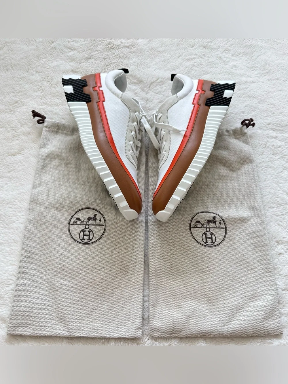 NEW!!! Hermes Bouncer Sneaker in the Multicolor blanc size 45 EU Authentic 1750$